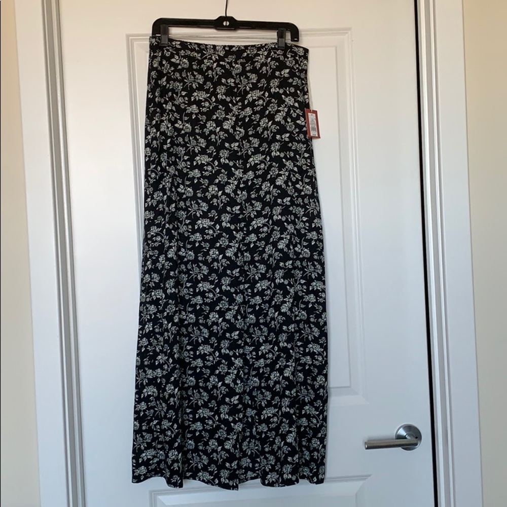 Black Floral Maxi Skirt